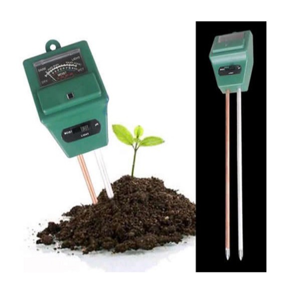 3 in1 PH Tanah KOTAK, Kelembaban, Cahaya Soil, Moisture, Light Meter Alat Ukut Berkebun