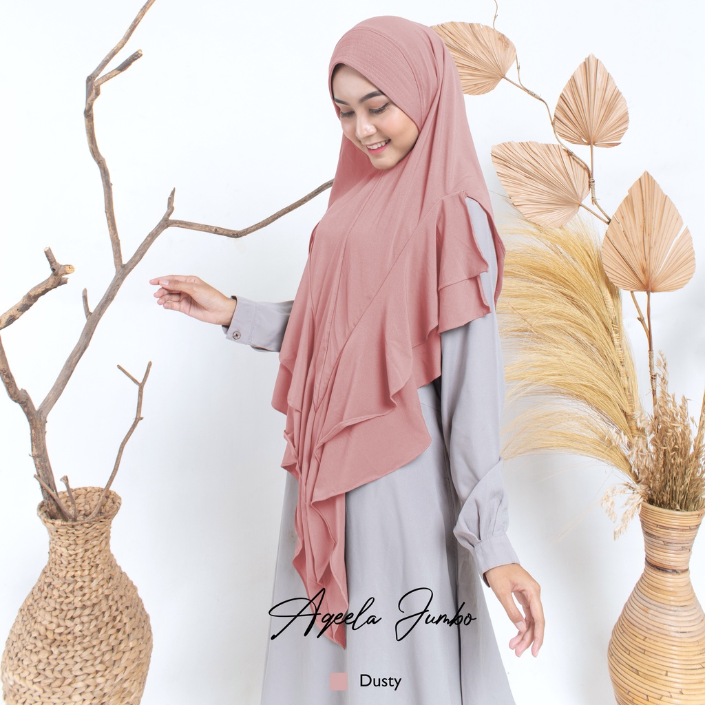 Jilbab Khimar Jumbo Hijab Syari Kerudung Instan Aqeela-8