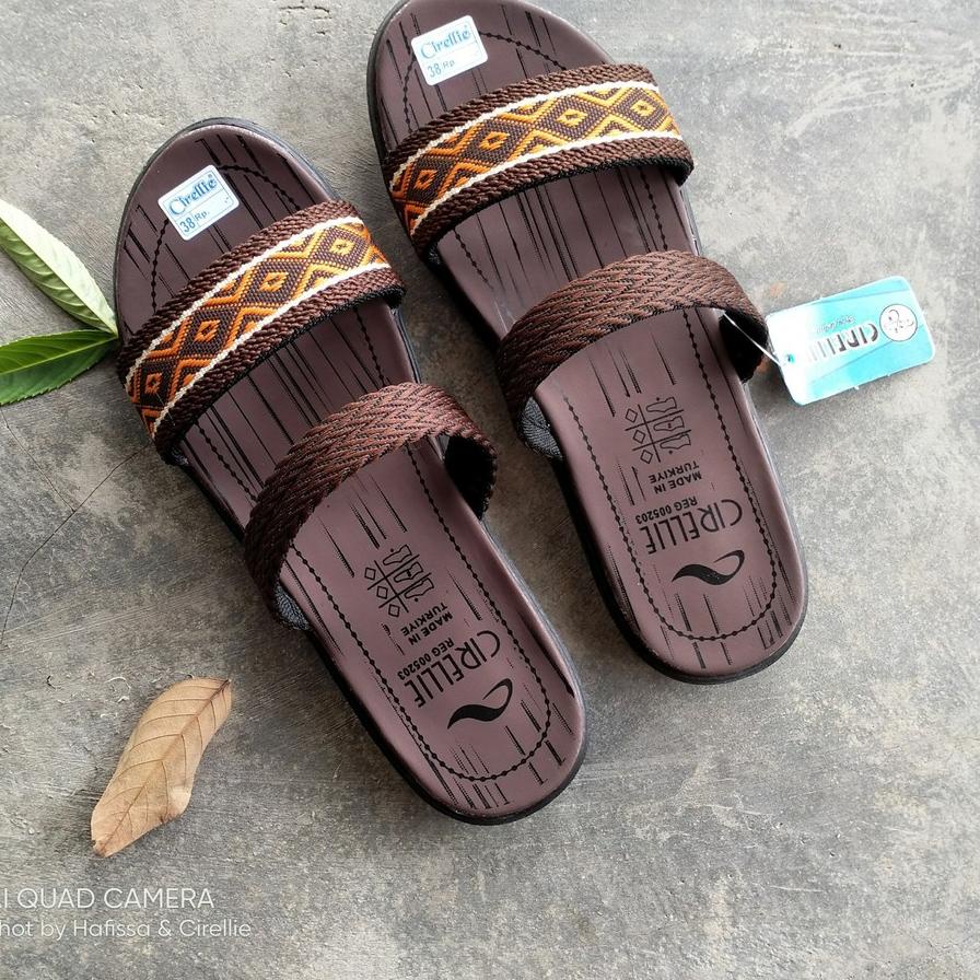 Diskon✔️Bella Series 4 Warna Ori Cirellie Turki B2-220 Sandal Selop Wanita 37-40 Sandalnya Anak Muda