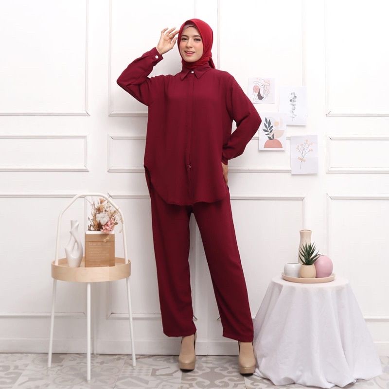 Setelan Wanita - One Set Crinkle Best Trendy