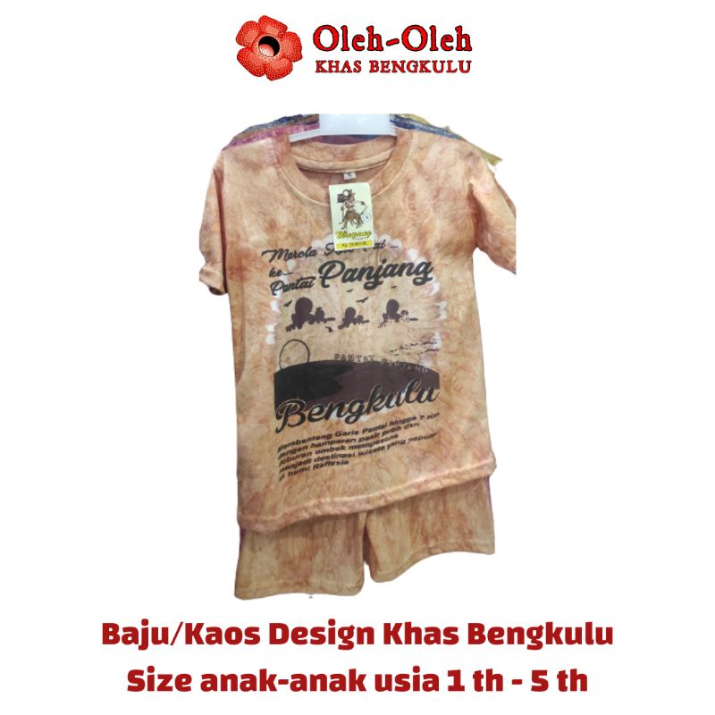 [Size Anak-Anak] Baju / Kaos Pantai Panjang / Oleh-Oleh Khas Bengkulu