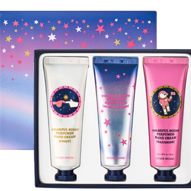 Etude house be my universe colorful scent hand cream ( 3 pcs )