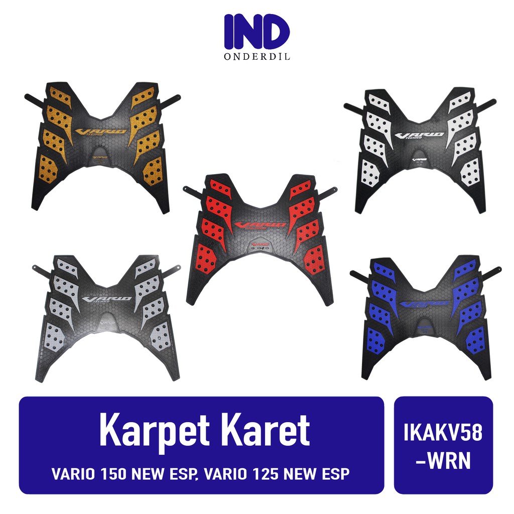 Karpet-Injekan-Pijakan-Alas Kaki-Bordes Karet Vario 125-150 New eSP LED K59-K60 2015-2018