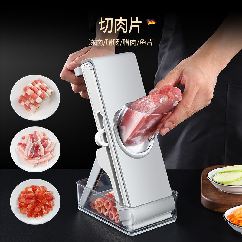 (BOW) Alat Pengiris Sayur Mandolin Pemotongan Daging Buah Manual Multifungsi Safety Slicer