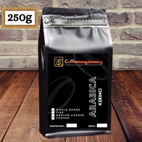 

KOPI ARABIKA KERINCI NATURAL 250g PREMIUM - (Biji/Giling)