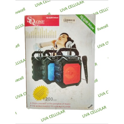 Speaker portable SQ ONE SQ-Q188 deluxe/speaker aktif bonus mic