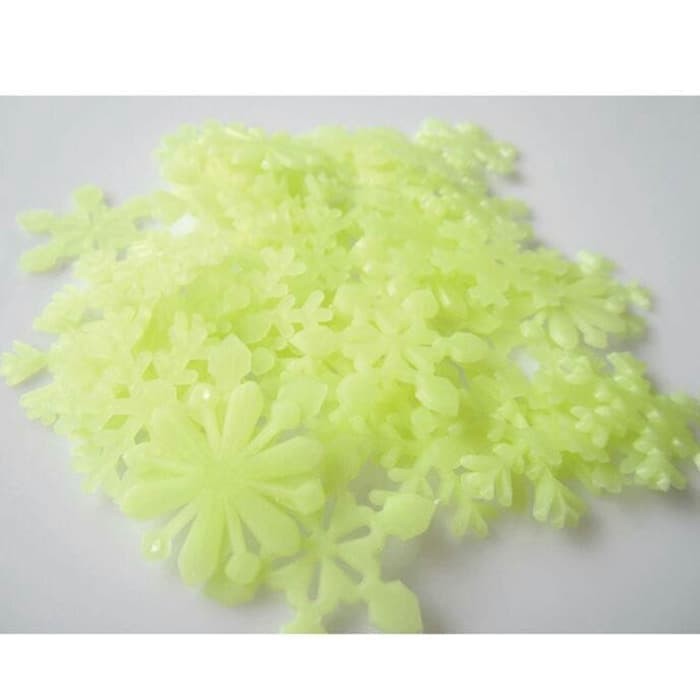 Tempelan dinding Snowflake Snow flake Flakes Glow in the Dark