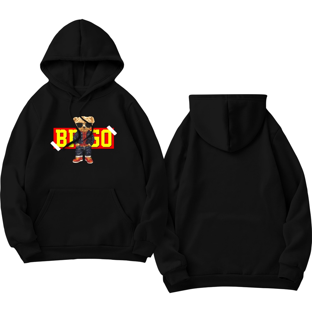 Sweater Hoodie BRIGO Sablon DTF Fleece Cotton || BRIGO Jumper Hoodie Beruang I am Ready M-XXL (Pria &amp; Wanita) Free stiker&amp;Gantungan Kunci