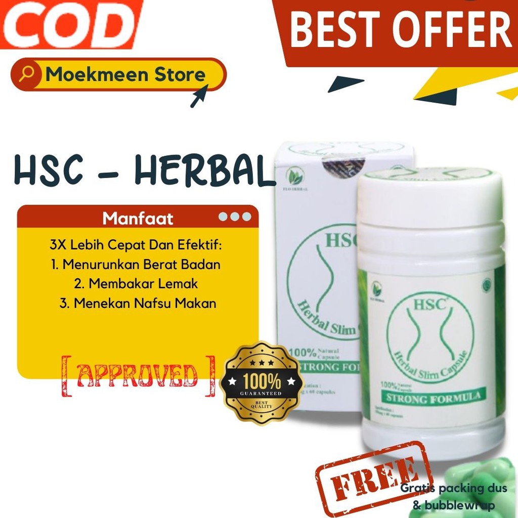 [ASLI] - Pelangsing Herbal HSC / Herbal Slim Capsule HSC Pelangsing Herbal HSC Pelangsing Badan Herb