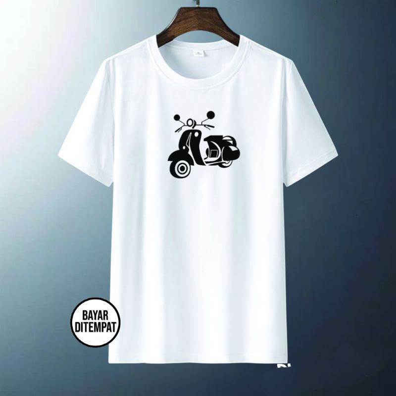 XOS - KAOS UNISEX MOTIF VESPA SABLON DIGITAL / KAOS DISTRO / KAOS TRENDING