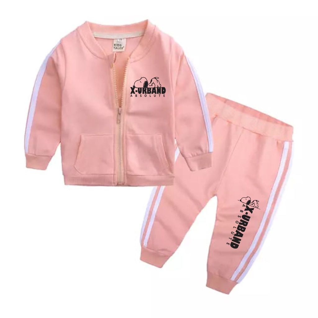 Setelan Baju Anak Sporty Seleting Terbaru