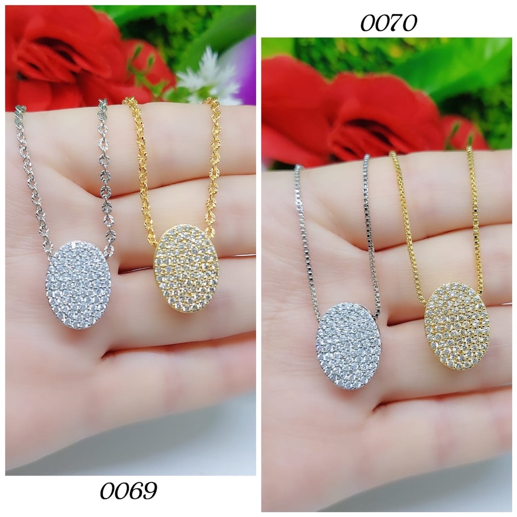 Kalung permata lapis emas perhiasan xuping jewelry 0069-0072