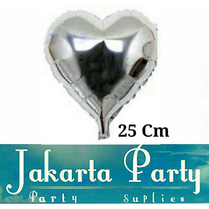 Balon Love Mini Silver / Balon Love / Balon Hati Mini