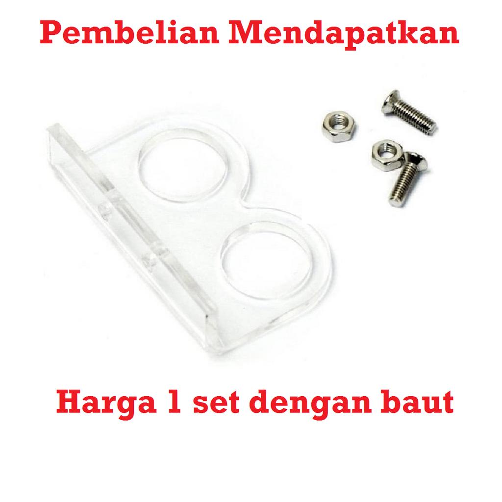 [HAEBOT] Ultrasonic Sensor Bracket Holder Mata Tempat Sensor HC-SR04 Shield Pelindung HC SR04 Akrilik