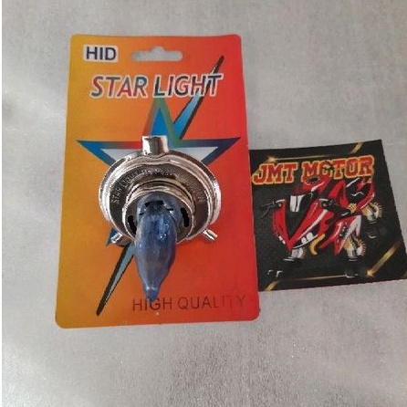 lampu HID soket H4 motor vixion megapro Nyala lampu putih terang