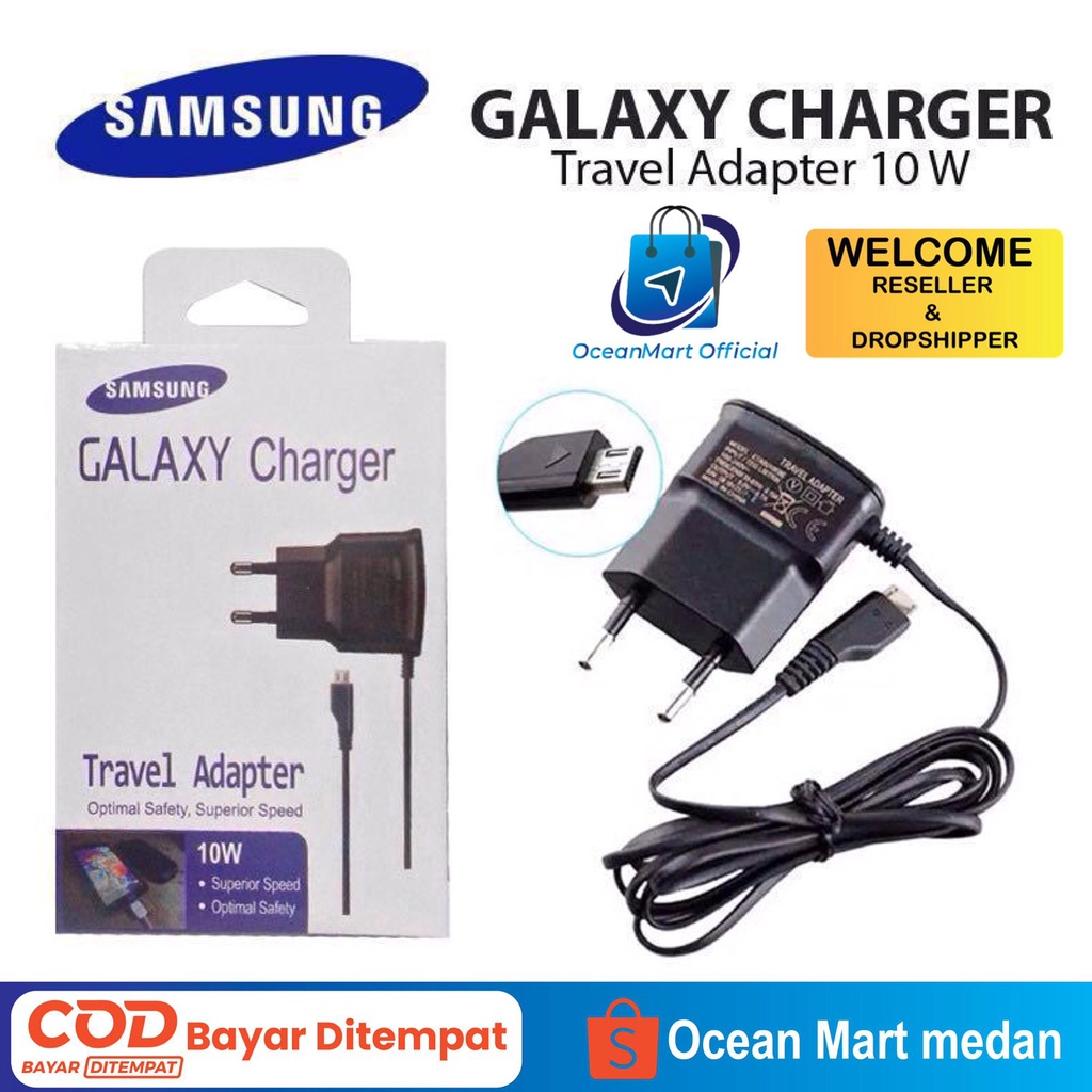 Home Travel Charger Samsung I9000 Micro Non USB + Pack Aksesoris Handphone HP OCEANMART OCEAN MART Murah Grosir