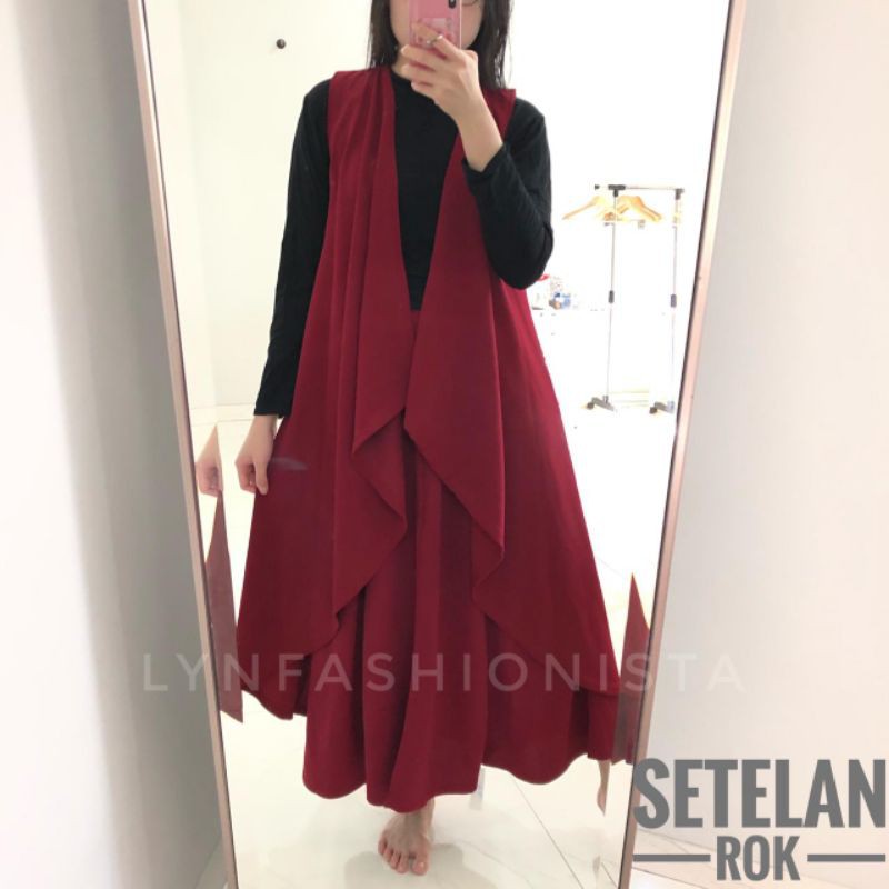 SETELAN CELANA MURAH/SETELAN ROK WANITA/ONESET OUTER/SHAKILA