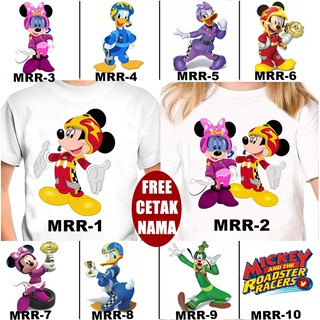  FREE NAMA  Baju  Kaos  COUPLE  ANAK DAN DEWASA MICKEY 