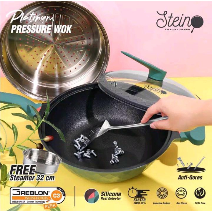 STEIN COOKWARE PLATINUM WOK PAN / PANCI PRESTO