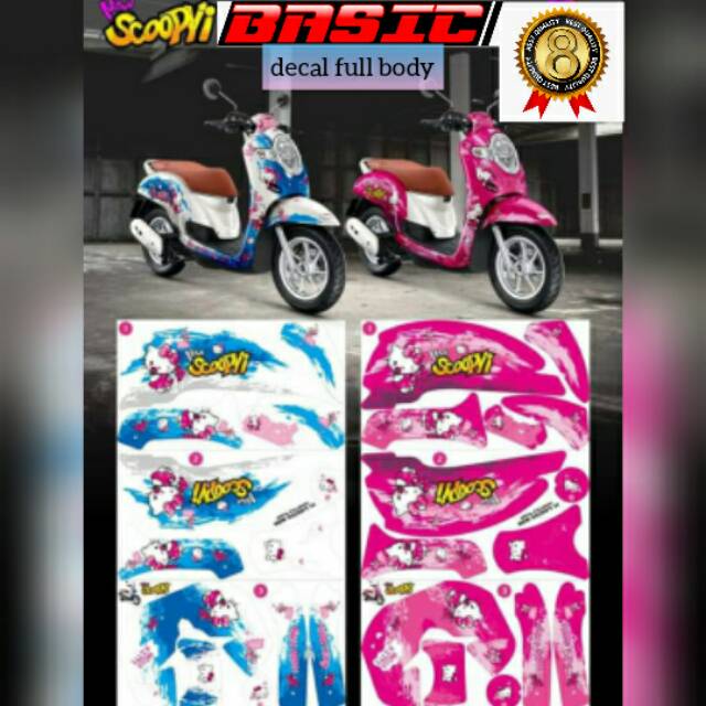 stiker decal scoopyi biru sama ping