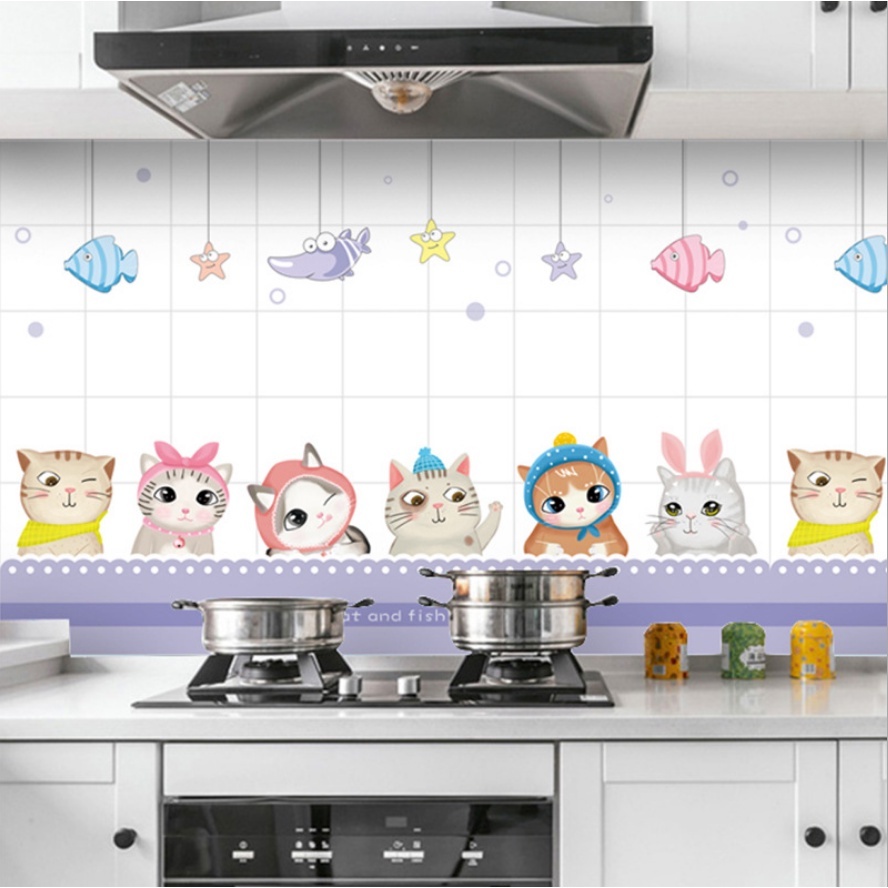 MARKAS HL0204 Wallpaper Dinding Dapur Anti Minyak Wall Sticker Kitchen Sheet