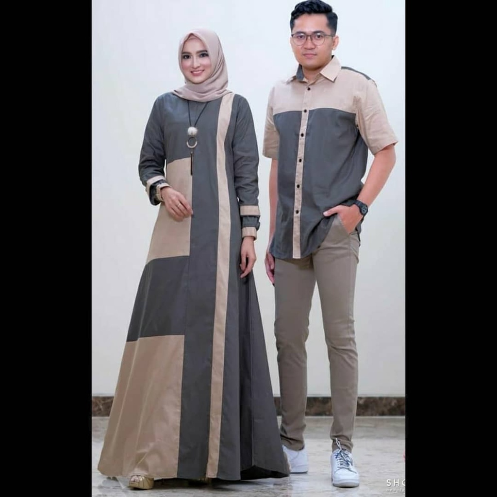 NAZWA COUPLE KAIN MOSSCRAPE ( GAMIS WANITA + KEMEJA PRIA )  BAJU COUPLE TERBARU 2O22 BAJU COUPLE  KEKINIAN SIMPLE DAN NYAMAN DI  PAKAI BAJU  2022