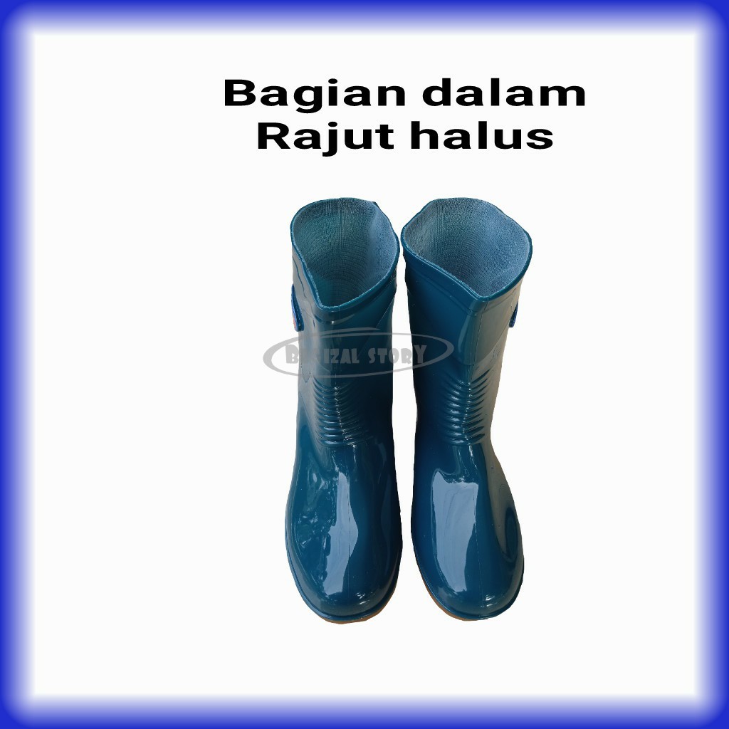 SEPATU BOOTS KARET WANITA PENDEK SEPATU BOOT CEWEK PENDEK SEPATU AP BOOTS ANTI HUJAN ((21cm))