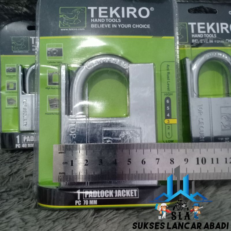 GEMBOK JAKET TEKIRO 70mm /GEMBOK PAGAR/GEMBOK GUDANG/GEMBOK RUKO