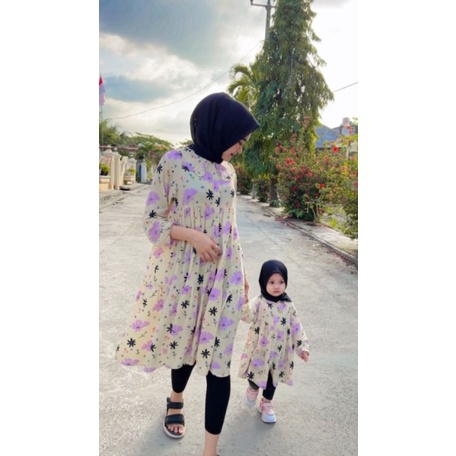 Tunik Couple Ibu dan Anak Perempuan Baju Couple Ibu dan Anak