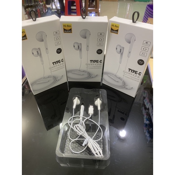 (SUN) Headset Type C Volume + Mic W-20 Model Kuping keras Hf Handsfree Earphone