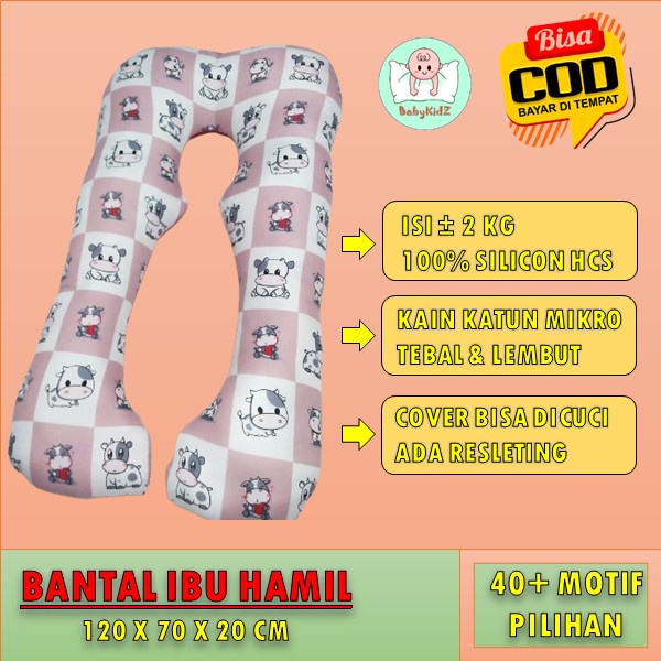 Bantal Ibu Hamil Bantal Penyangga Perut Bantal Tidur Hamil Motif Karakter Lucu