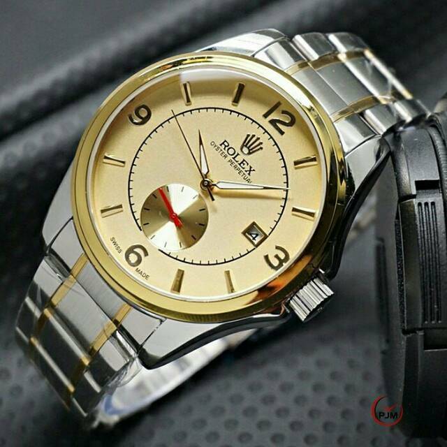 Jam Tangan Pria Rolex Automatic Mesin New Chrono Aktif