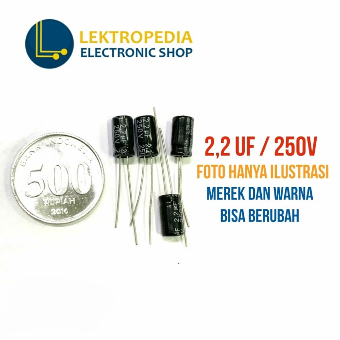 Elco 2.2uf 250v Kapasitor 2.2 2,2 uf 2,2uf 250 v volt Elko 250volt