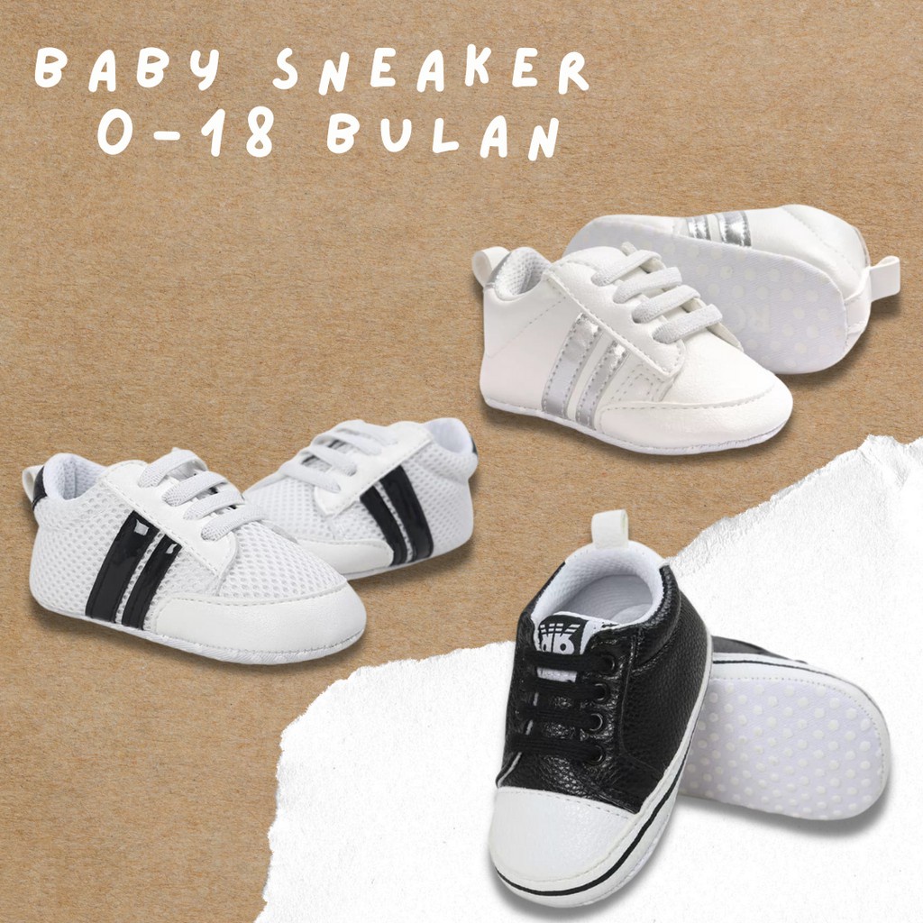 Babylovanta sepatu bayi prewalker 0-18 bulan laki laki perempuan sneaker bayi