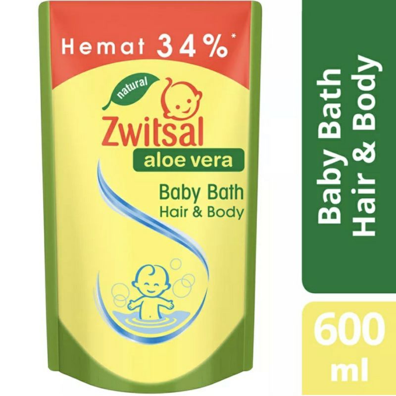 Jual ZWITSAL BABY BATH HAIR&BODY 600ML | Shopee Indonesia