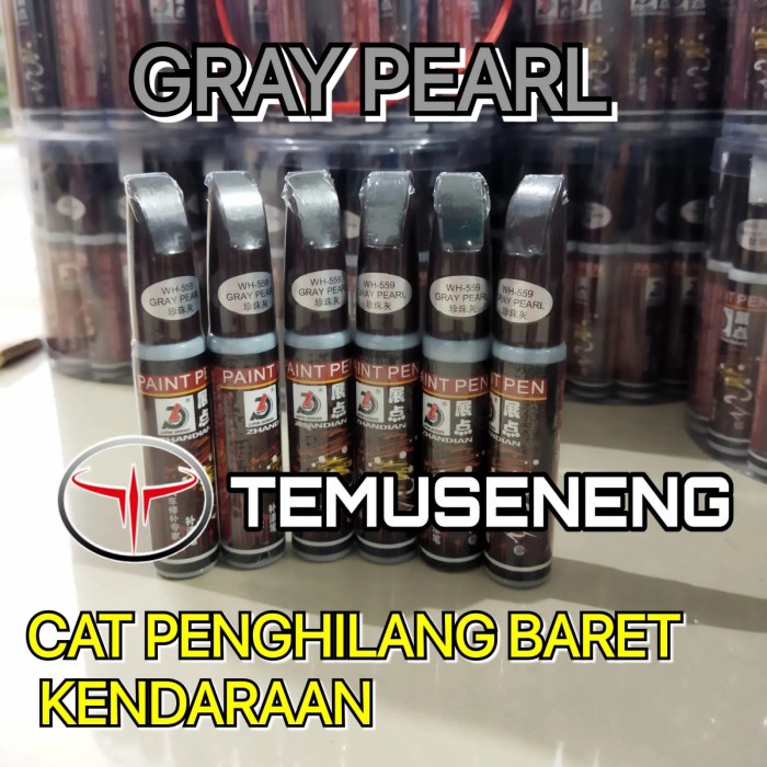 Grey Pearl Metalic Dark Grey Spidol Cat Anti Noda Baret Mobil Motor