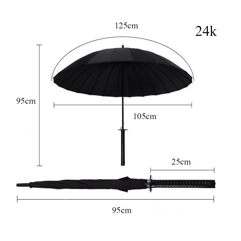 japanese creative sword samurai umbrella / payung ninja pedang samurai long handle windproof