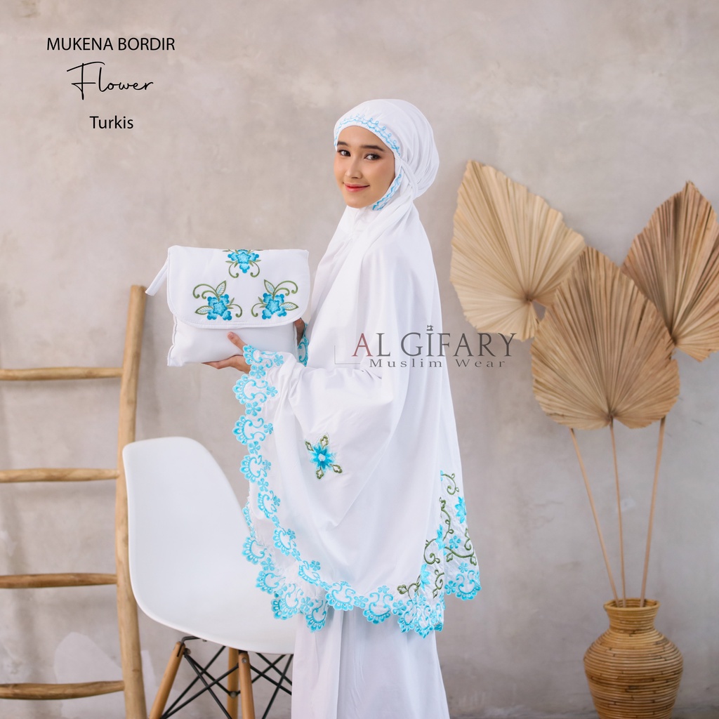 Mukena Dewasa Bordir Renda Punggung rose ||Mukena Dewasa Murah