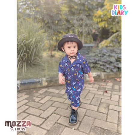 Setelan Mozza Setelan Pendek Anak Rayon Piyama Anak Cakep Usia 1-10 Tahun SML XL XXL