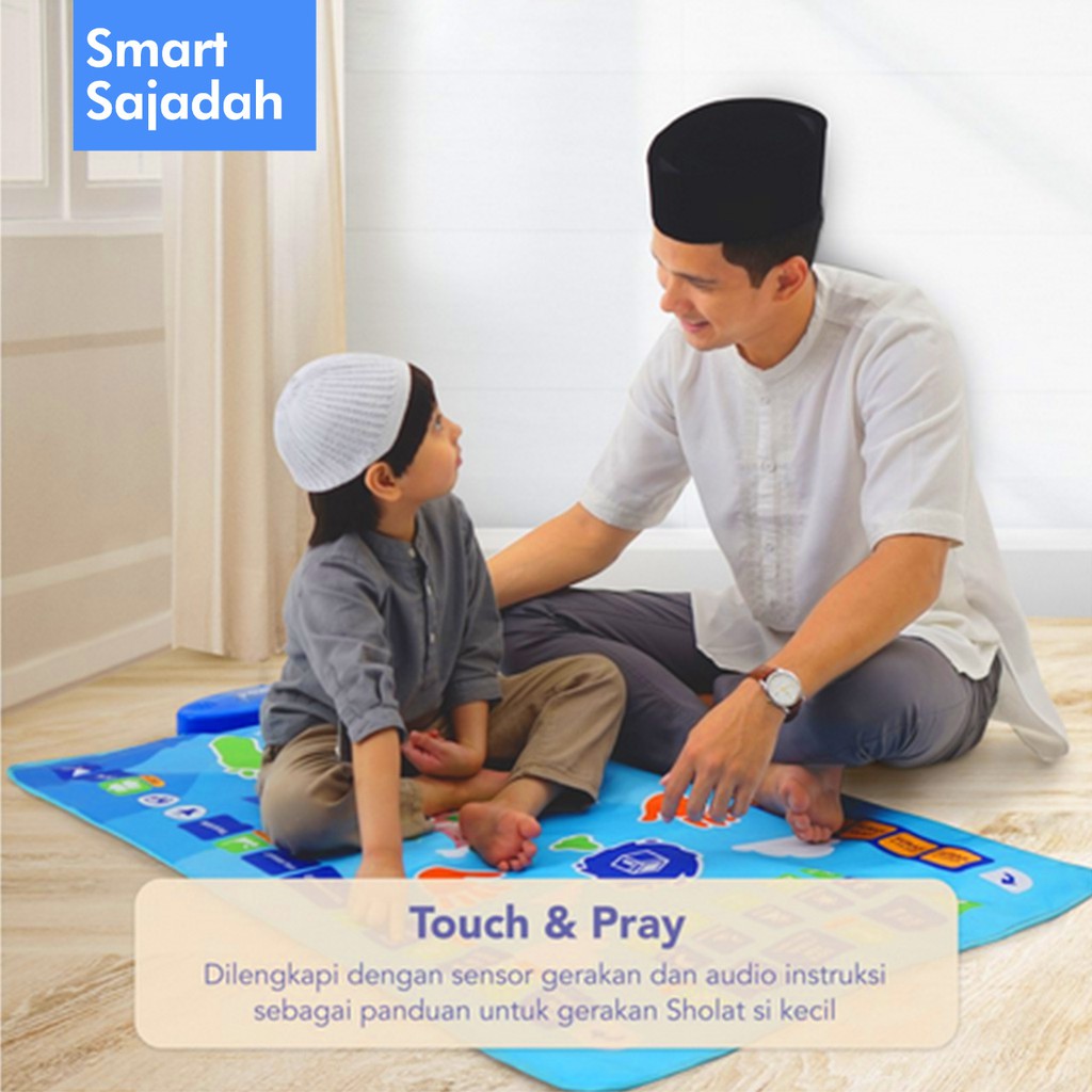 PROMO Smart Sajadah Sejadah Peralatan Sholat Solat Anak Edukasi Belajar Mengaji Alquran Muslim OLIKE