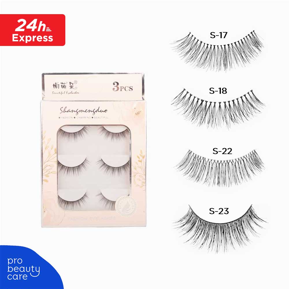 Bulu Mata Palsu (3 Pairs Synthetic Eyelashes)