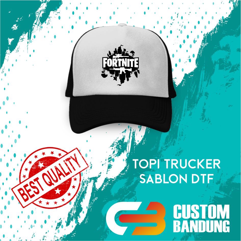 Topi Trucker FORTNINE 4  Pria Wanita Topi Jaring Aura Jala Trucker Cap Bisa Tulis Nama Bisa COD Original High Premium Quality