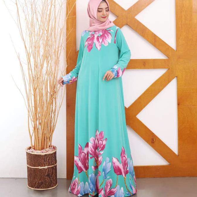 BARANG BAGUS BAJU GAMIS WANITA TERBARU GAMIS JERSEY GAMIS JUMBO XXL 6982 - 2019