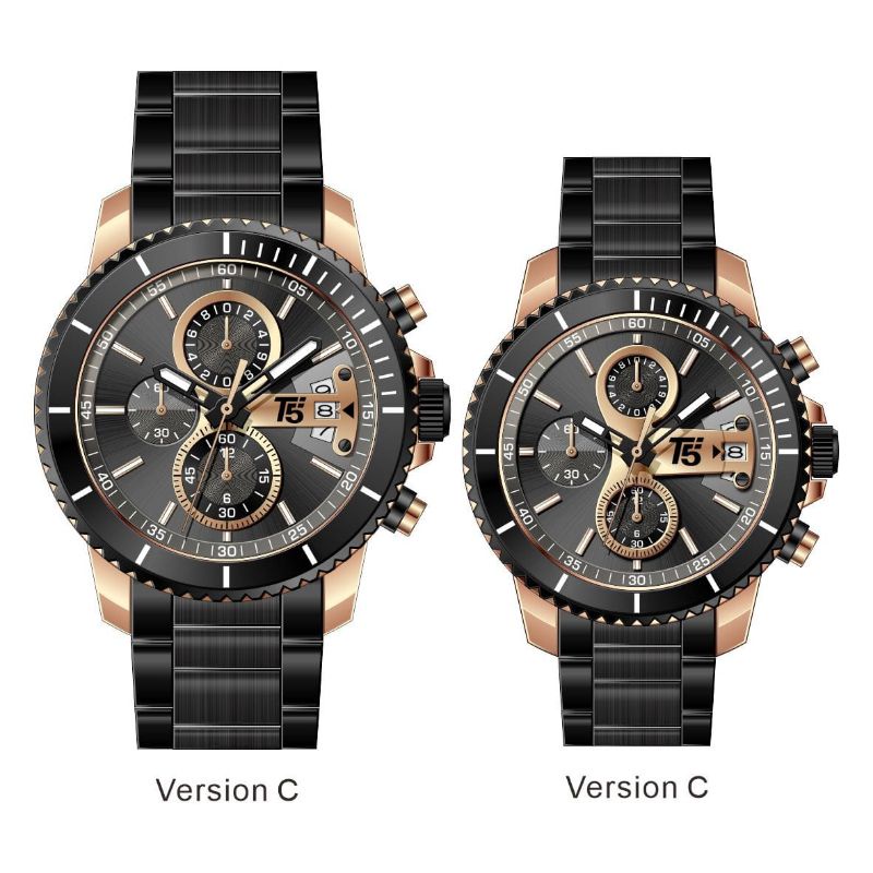 JAM TANGAN COUPLE T5 H 3826G Original