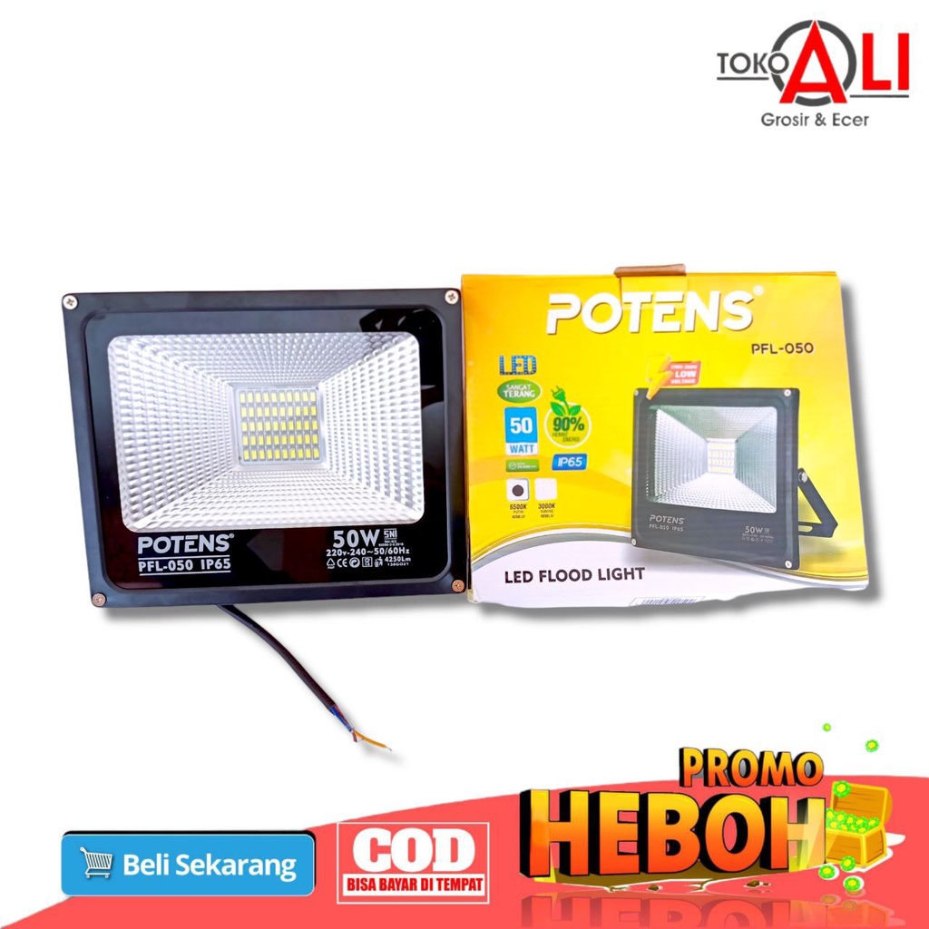 Lampu led sorot POTENS 50 WATT lampu penerangan jalan lampu sorot led