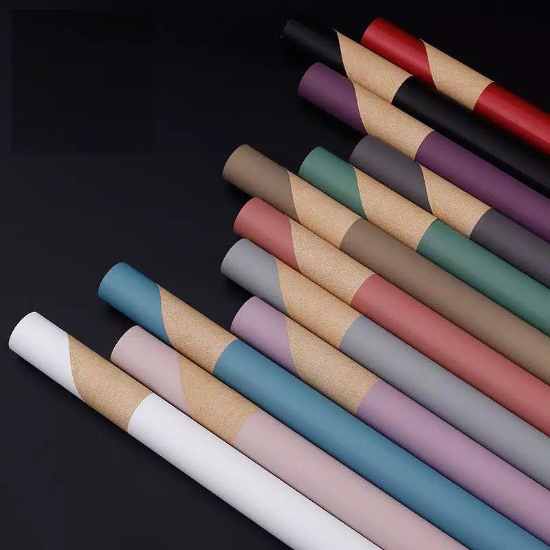 

Flower Wrapping Bi Color Vintage Cellophane Waterproof Kertas Buket (minimal pembelian 5 lembar)