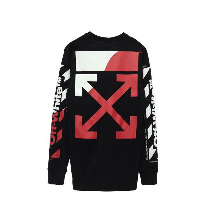 red off white crewneck