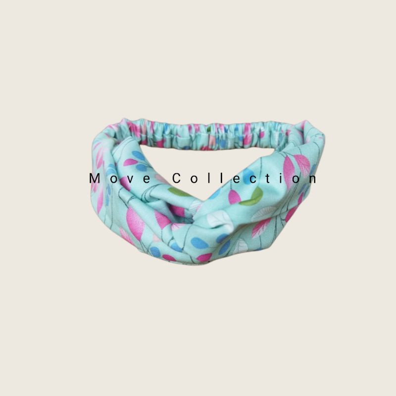 Bandana Silang Korea / Bando/Headband Dewasa Motif Bahan Katun Jepang