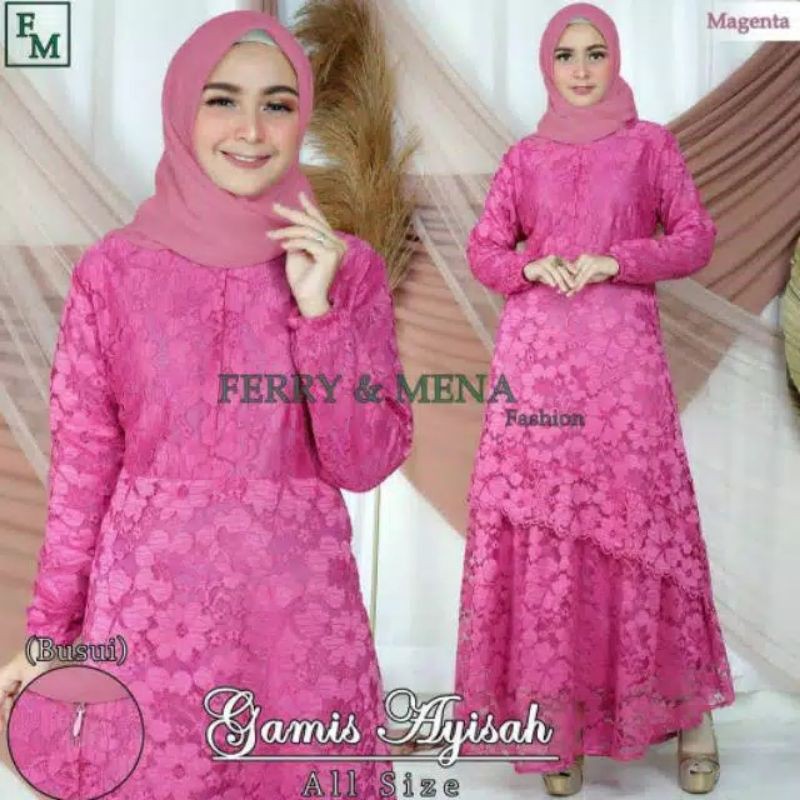 GAMIS BROKAT PREMIUM/KEBAYA MODERN/GAMIS PESTA/KEBAYA KONDANGANu