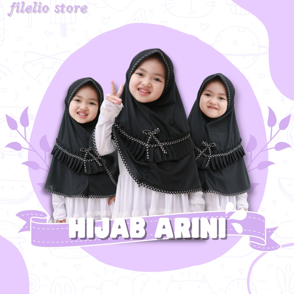 Jilbab Anak Arini 3-7 Tahun / Hijab Anak Perempuan / Jilbab Anak TK Lucu Murah / Jilbab Anak Anak